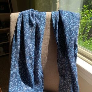 Blue floral scarf